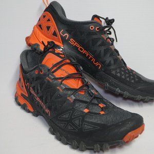 Men's La Sportiva Bushido II Trail Running Shoes Carbon/Tangerine Size 13 US